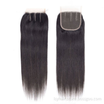 Cheap 4x4  Lace Closure Brazilian Hair, Best Price Wholesale Virgin Brazilian Straight Human Hair Weave  Frotnal Closures